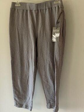 NWT Habitat Cotton Lounge Pants Gray XS Cozy Comfy Pull On Casual